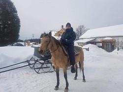 Feu Pixel avec son cavalier. Ma petite soldat qui restera pour toujours dans mon cœur.